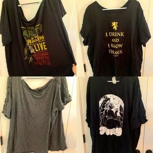 Lot of four t shirts size 5x